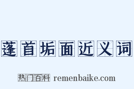 蓬首垢面近义词是什么意思的图片